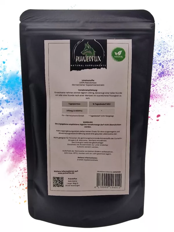 Sparpaket Pulverfux Nattokinase - Pulver 2x 100g – Bild 3